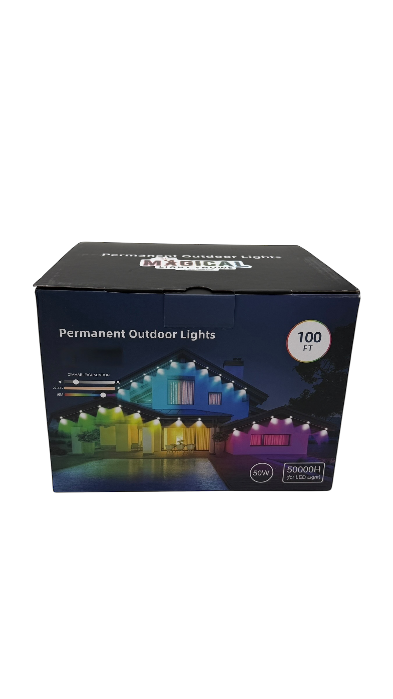 Magicolour Permanent Outdoor Lights – 100ft RGBW Smart Lighting System
