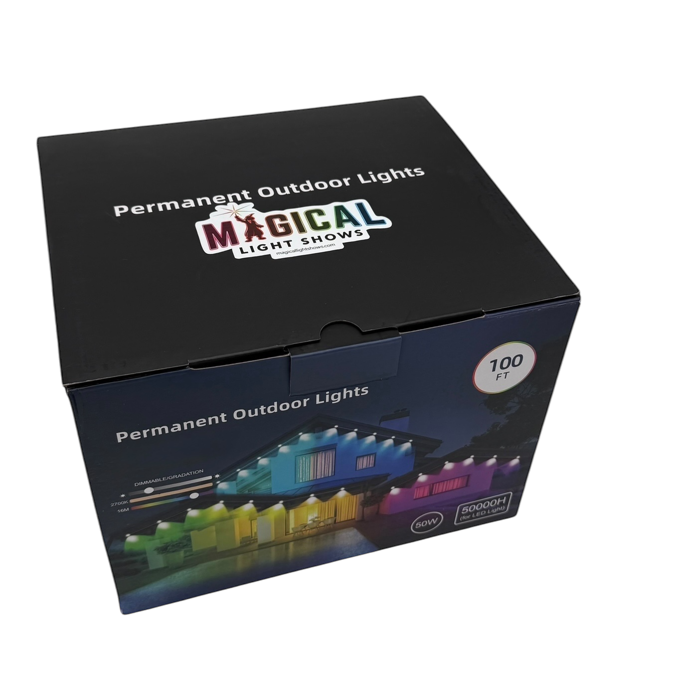 Magicolour Permanent Outdoor Lights – 100ft RGBW Smart Lighting System