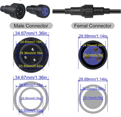 Weatherproof Cables for Magicolour Aura Outdoor Moving Heads